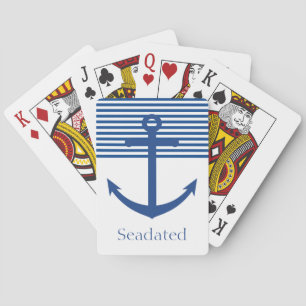 Nautische anker fiets spelen klassieke speelkaarte pokerkaarten