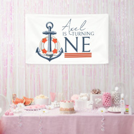 Nautische anker Gelukkige Verjaardagsfeestbanner Spandoek