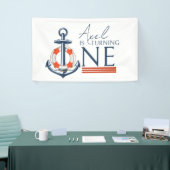 Nautische anker Gelukkige Verjaardagsfeestbanner Spandoek (Beurs)