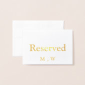 Nautische Anker Gereserveerde Bruiloft Tafel Plaat Folie Kaarten (Voorkant met envelop)