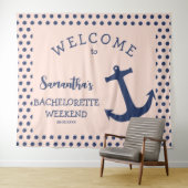 Nautische Anker gestippelde Bachelorette Party Ach Wandkleed (In Situ (horizontaal))