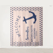 Nautische Anker gestippelde Bachelorette Party Ach Wandkleed (Voorkant)