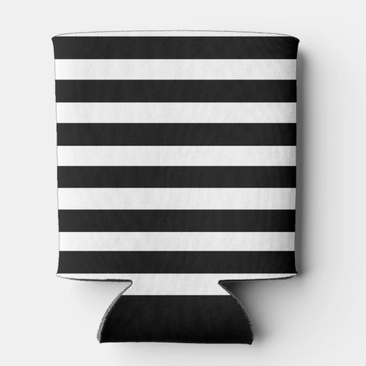 Nautische Anker Goud Zwart Gestreepte Bootnaam Blikjeskoeler (Achterkant)