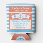 Nautische Anker Grappig | Aangepaste bootnaam Blikjeskoeler (Achterkant)