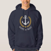 Nautische anker je kooknaam Star Gold Laurel Hoodie (Voorkant)