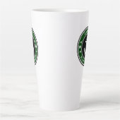 Nautische anker kapitein boot of naam groot bos latte mok (Voorkant)