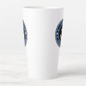 Nautische Anker Kapitein Boot of Naam Grote Marine Latte Mok (Voorkant)