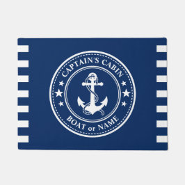 Nautische Anker Kapitein Cabine Boot Naam Marine Deurmat