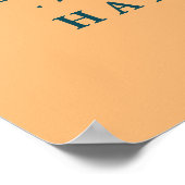 nautische anker, koraal blauw, bruiloft welkom poster (Hoek)