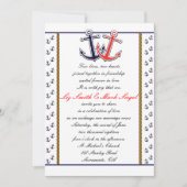 nautische anker liefde bruiloft paar uitnodiging (Voorkant)