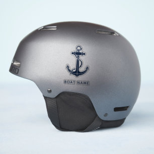 Nautische Anker Marine Blauwe Boot Naam Aangepast Sticker