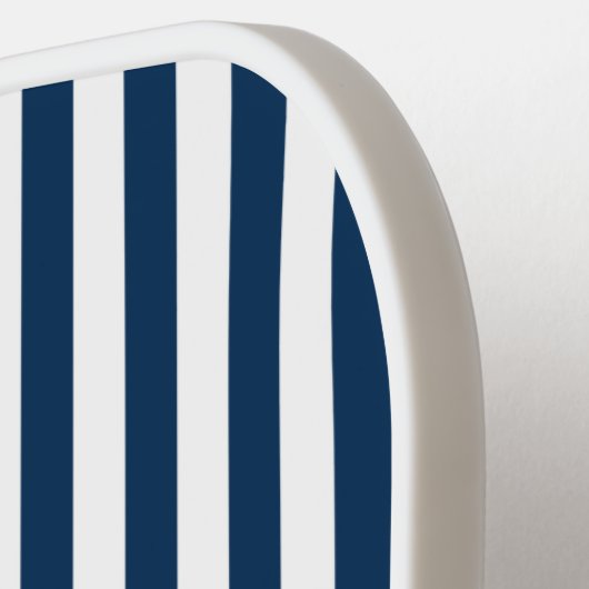 Nautische anker met touw Navy Blue Stripes Custom Pickleball Paddle (Links Detail)