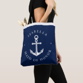 nautische anker nautische bruiloft partij marine tote bag (Dichtbij)