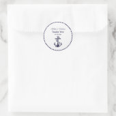 Nautische Anker Navy Diag Stripe 2R Envelope Seals Ronde Sticker (Tas)