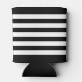 Nautische Anker Oar Kapitein Bootnaam Zwarte Stree Blikjeskoeler (Achterkant)