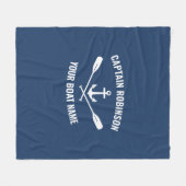 Nautische Anker Paddles Kapitein of Bootnaam Fleece Deken (Voorkant (Horizontaal))