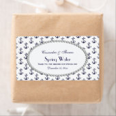 Nautische anker patroon parel 2H waterlabel Etiket (Insitu)