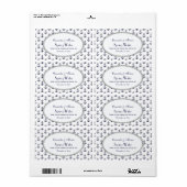 Nautische anker patroon parel 2H waterlabel Etiket (Full Sheet)