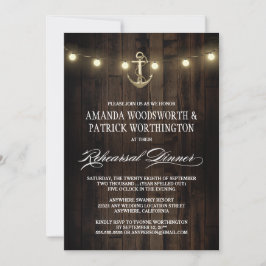 Nautische Anker Repetitie Diner Uitnodigingen