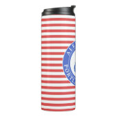 Nautische Anker Rode Gepersonaliseerde Thermische  Thermosbeker (Gedraaid links)