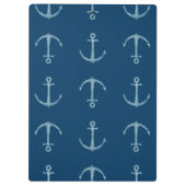 Nautische Anker Sail Monogram Initiaal Clip Board Klembord (Achterkant)