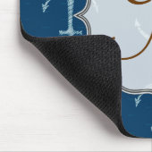 Nautische Anker Sail Monogram Initiaal Muismat (Hoek)