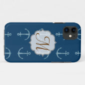 Nautische Anker Sail Sailin Monogram IPHONE 5 Hoes (Achterkant (horizontaal))