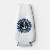 Nautische anker sterren uw familie strand huis mar flesjeskoeler (Voorkant)