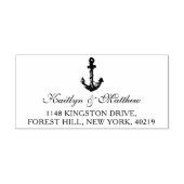 Nautische anker strand bruiloft retour adres zelfinktende stempel (Design)