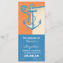 Nautische Anker Strand Wedding Programma's