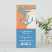 Nautische Anker Strand Wedding Programma's (Staand voorkant)
