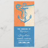 Nautische Anker Strand Wedding Programma's (Voorkant)