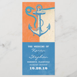 Nautische Anker Strand Wedding Programma's