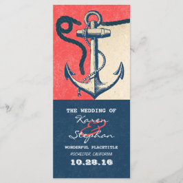 Nautische Anker Strand Wedding Programma's