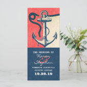 Nautische Anker Strand Wedding Programma's (Staand voorkant)