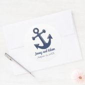 Nautische anker thema favor stickers zegels (Envelop)