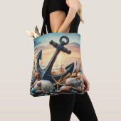 Nautische Anker Tote Tas (Dichtbij)