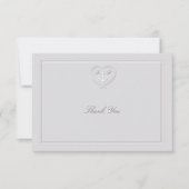 Nautische Anker Touw Crest Kust Formele Huwelijk Bedankkaart (Voorkant)