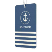 Nautische Anker Touw Gestreepte Boot Naam Blauw Luchtverfrisser (Links)