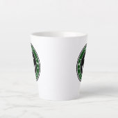 Nautische Anker Touw Kapitein Boot of Naam Groen Latte Mok (Voorkant)