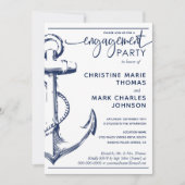 nautische anker verlovingsfeest bruiloft kaart (Voorkant)