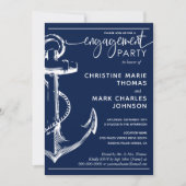 nautische anker verlovingsfeest bruiloft marine kaart (Voorkant)