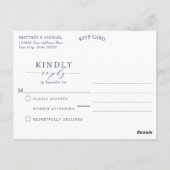 Nautische Anker Waterverf Ocean RSVP-kaart Briefkaart (Achterkant)