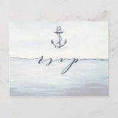 Nautische Anker Waterverf Ocean RSVP-kaart Briefkaart (Voorkant)