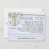 Nautische  Anker Wedding Dank u kaarten (Voorkant)