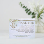 Nautische  Anker Wedding Dank u kaarten (Staand voorkant)