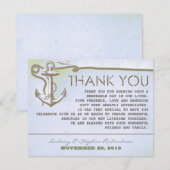 Nautische  Anker Wedding Dank u kaarten (Voorkant / Achterkant)