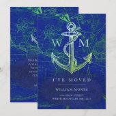 Nautische Anker  Wereldkaart Bewegen Aankondiging (Voorkant / Achterkant)