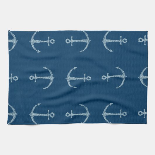 Nautische Anker Zeil Zeilen Keukendoek Theedoek (Horizontaal)