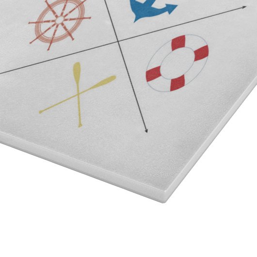 Nautische Anker Zeil Zeilglas Snijplank (Hoek)